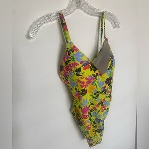 💚 Bright Neon Multi Colored Bar lll Women’s Swimsuit 💛